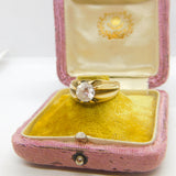 9ct Yellow Gold Large Gents Solitaire Ring with Paste Stone Vintage c1970
