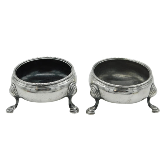 Antique Georgian Silver Salt Cellars Early