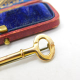 9ct Yellow Gold 21st Birthday Key Brooch Pin Antique 1948 Chester