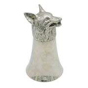 Cast Sterling Silver Fox Mask Stirrup Cup Vintage 1978 Birmingham William Comyns