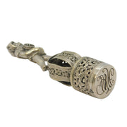 19th Century Dutch Silver Novelty Elf Form Monogram Desk Seal Antique c1860