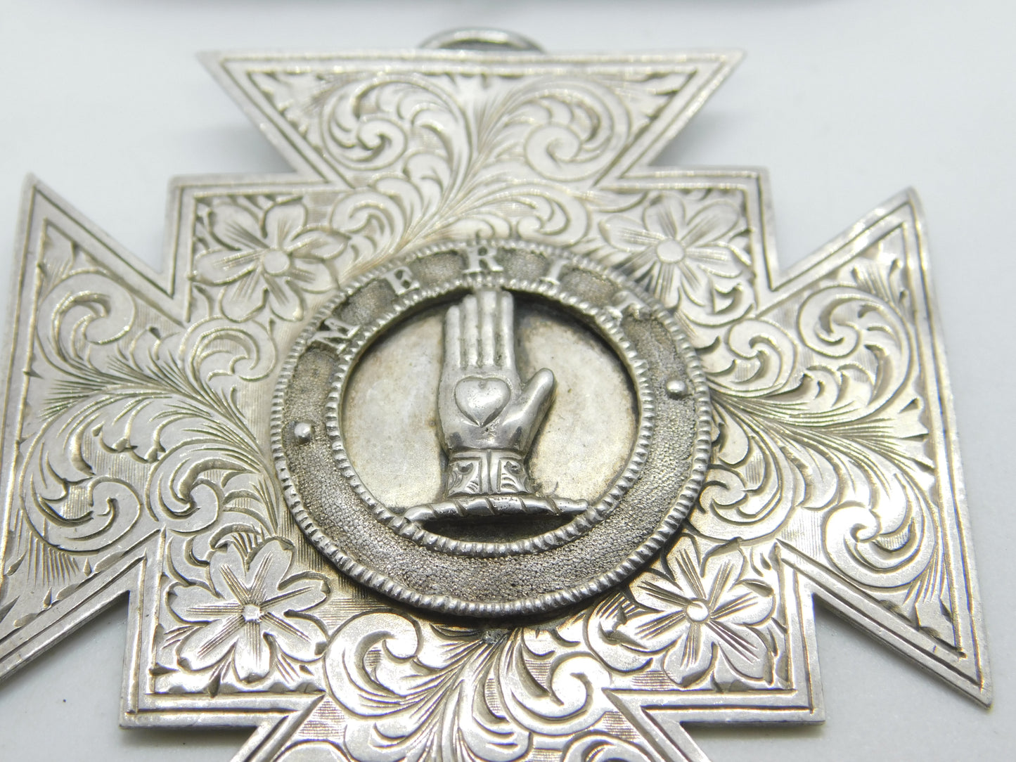 Victorian Large Sterling Silver Calvinist 'Merit' Medal 1893 London Antique