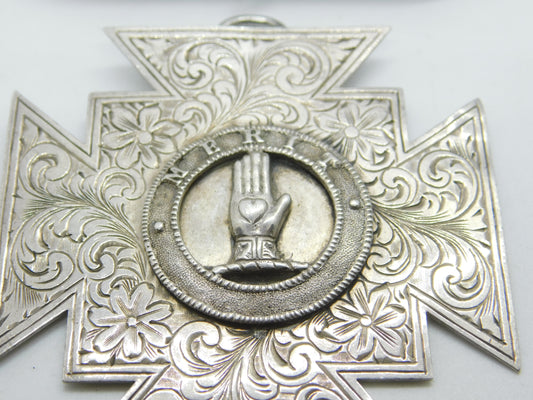 Victorian Large Sterling Silver Calvinist 'Merit' Medal 1893 London Antique