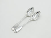 William IV Pair of Sterling Silver Lion Crest Serving Spoons Antique 1835 Exeter