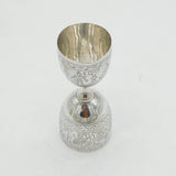 19th Century Oriental Sterling Silver Jigger Double-Ended Shot Measure Antique c1880