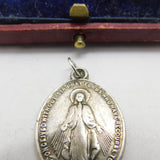 Irish Sterling Silver Catholic Religious Pendant 1948 Dublin Antique Art Deco