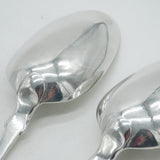 William IV Pair of Sterling Silver Lion Crest Serving Spoons Antique 1835 Exeter