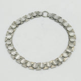 Victorian Sterling Silver Floral Book Locket Collar Necklace Antique c1860