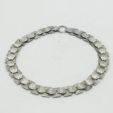 Victorian Sterling Silver Floral Book Locket Collar Necklace Antique c1860