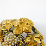 George III 18ct Yellow Gold, Seed Pearl Set Sweetheart Brooch Antique c1790