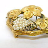 George III 18ct Yellow Gold, Seed Pearl Set Sweetheart Brooch Antique c1790