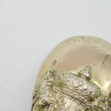 German Hanau .800 Grade Silver Ornate Pair of Serving Spoons Antique c1860