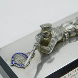 WWII-era Silver Plated, Enamel Grenadier Guards Shooting Trophy Antique 1941