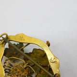 George III 18ct Yellow Gold, Seed Pearl Set Sweetheart Brooch Antique c1790