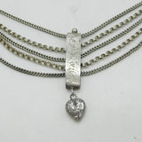 Victorian Sterling Silver Albertina Bracelet with Clasps & Tassels Antique c1860
