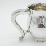 Arts & Crafts Style Planished Sterling Silver Pint Tankard Vintage 1979 London