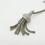 Victorian Sterling Silver Albertina Bracelet with Clasps & Tassels Antique c1860