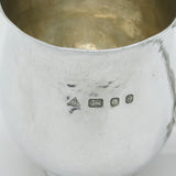 Arts & Crafts Style Planished Sterling Silver Pint Tankard Vintage 1979 London