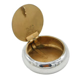 Edwardian Sterling Silver Circular Snuff Box Antique 1909 Birmingham George Unite