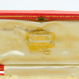 Early Antique Tooled Red Leather Original Cartier Cufflinks Jewellery Box c1920s