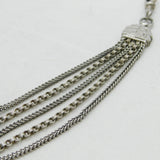 Victorian Sterling Silver Albertina Bracelet with Clasps & Tassels Antique c1860