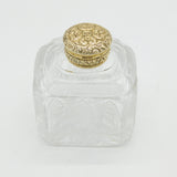 Georgian Sterling Silver Gilt & Cut Glass Perfume Bottle Antique 1834 London
