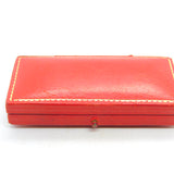 Early Antique Tooled Red Leather Original Cartier Cufflinks Jewellery Box c1920s