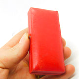 Early Antique Tooled Red Leather Original Cartier Cufflinks Jewellery Box c1920s