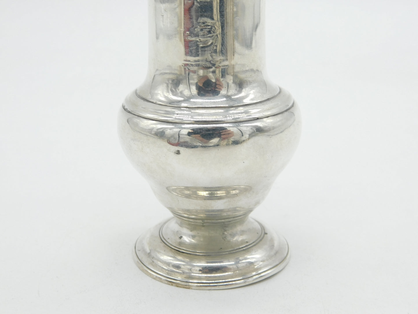 George II Sterling Silver Crested Muffineer Sugar Caster Antique 1750 London