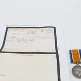 WW1 Medal Pair Service & Victory Medal with Paperwork 'Arthur Lloyd' 1918