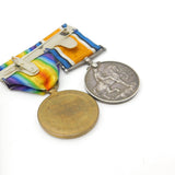 WW1 Medal Pair Service & Victory Medal with Paperwork 'Arthur Lloyd' 1918