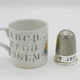 Victorian Sterling Silver Novelty 'Just A Thimbleful' Shot Cup Antique London