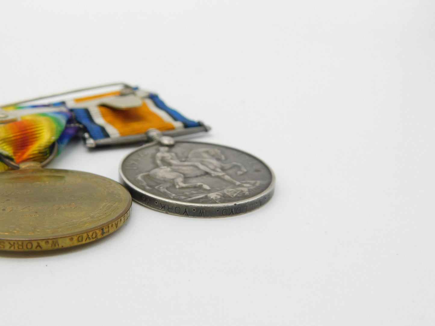 WW1 Medal Pair Service & Victory Medal with Paperwork 'Arthur Lloyd' 1918