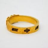 Victorian 18ct Gold, Black Enamel, Pearl & Woven Hair Mourning Ring Antique c1860