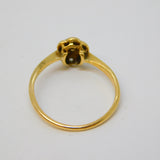 Victorian 18ct Yellow Gold Old-Cut Diamond Daisy Cluster Ring Antique c1890