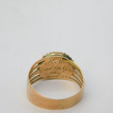 George III 9ct Rose Gold Mourning Ring 'KM, Died 29th April, 1804' Antique