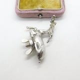 Georgian Cast Sterling Silver Sitting Stag Deer Teapot Finial c1830 Antique