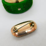 George III 9ct Gold, Pearl & Foil Back Citrine Mourning Brooch Antique c1820