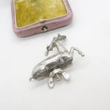 Georgian Cast Sterling Silver Sitting Stag Deer Teapot Finial c1830 Antique