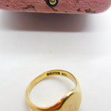9ct Yellow Gold Gents Signet Ring JG Initial Vintage 1965 Birmingham Size T UK