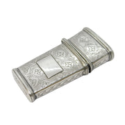 George IV Sterling Silver Floral Sewing Etui Case Antique 1827 Birmingham