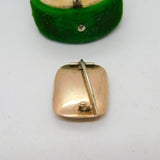 George III 9ct Gold & Woven Hair Set Mourning Brooch Antique c1820
