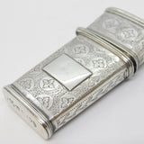 George IV Sterling Silver Floral Sewing Etui Case Antique 1827 Birmingham
