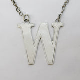 Victorian Sterling Silver 'W' Whisky Decanter Label Antique 1839 London