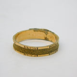 Victorian 9ct Gold Clasped Hands 'Fede' Hair Set Mourning Ring Antique 1867