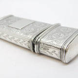 George IV Sterling Silver Floral Sewing Etui Case Antique 1827 Birmingham