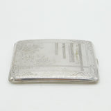 20th Century Chinese Sterling Silver Floral Cigarette Case Antique c1920 Deco