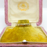 9ct Yellow Gold & Pave Diamond Set Band Ring 1968 London Vintage