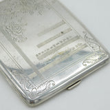 20th Century Chinese Sterling Silver Floral Cigarette Case Antique c1920 Deco