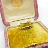 9ct Yellow Gold & Pave Diamond Set Band Ring 1968 London Vintage